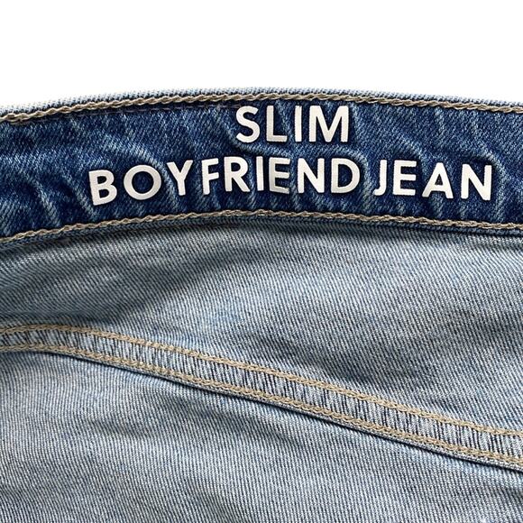 J CREW Slim Boyfriend Jean Womens Sz 32 Distressed Blue Classic Heritage - Picture 4 of 8